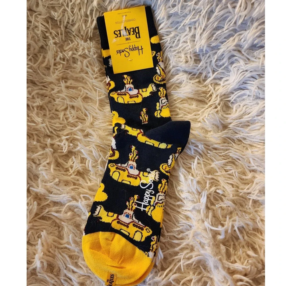 Happy Socks x The Beatles Yellow Submarine Crew Socks NWT Size 36-40‎
